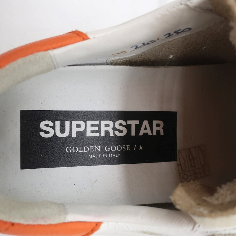 Golden Goose Superstar Double Tongue Glitter Star Sneakers White Size 37 NEW product image 9, provided for visual reference