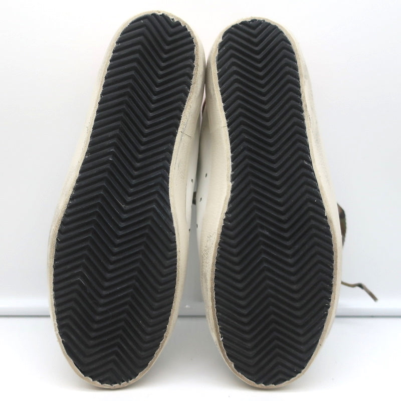 Golden Goose Superstar Double Tongue Glitter Star Sneakers White Size 37 NEW product image 12, provided for visual reference
