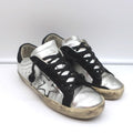 Golden Goose Superstar Embroidered Sneakers Silver Metallic Leather Size 37 product image 1, provided for visual reference