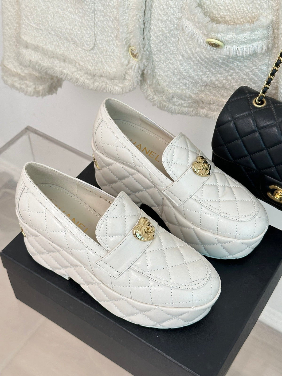 2023 CC Love Double C Buckle Thick Sole Muffin Loafers -S45 product image 8, provided for visual reference and product