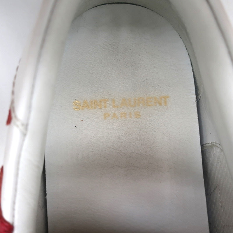 Saint Laurent Court Classic SL/06 Stars Sneakers White/Red Leather Size 38.5 product image 10, provided for visual reference