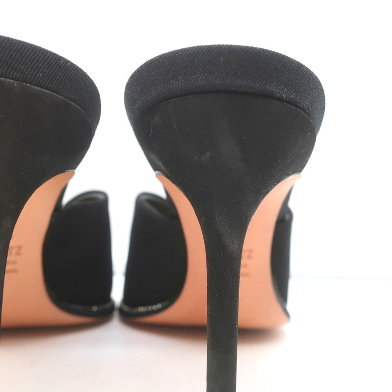 Schutz Crystal-Trim Mules Heliconia Black Suede Size 6 Pointed Toe Heels product image 9, provided for visual reference and