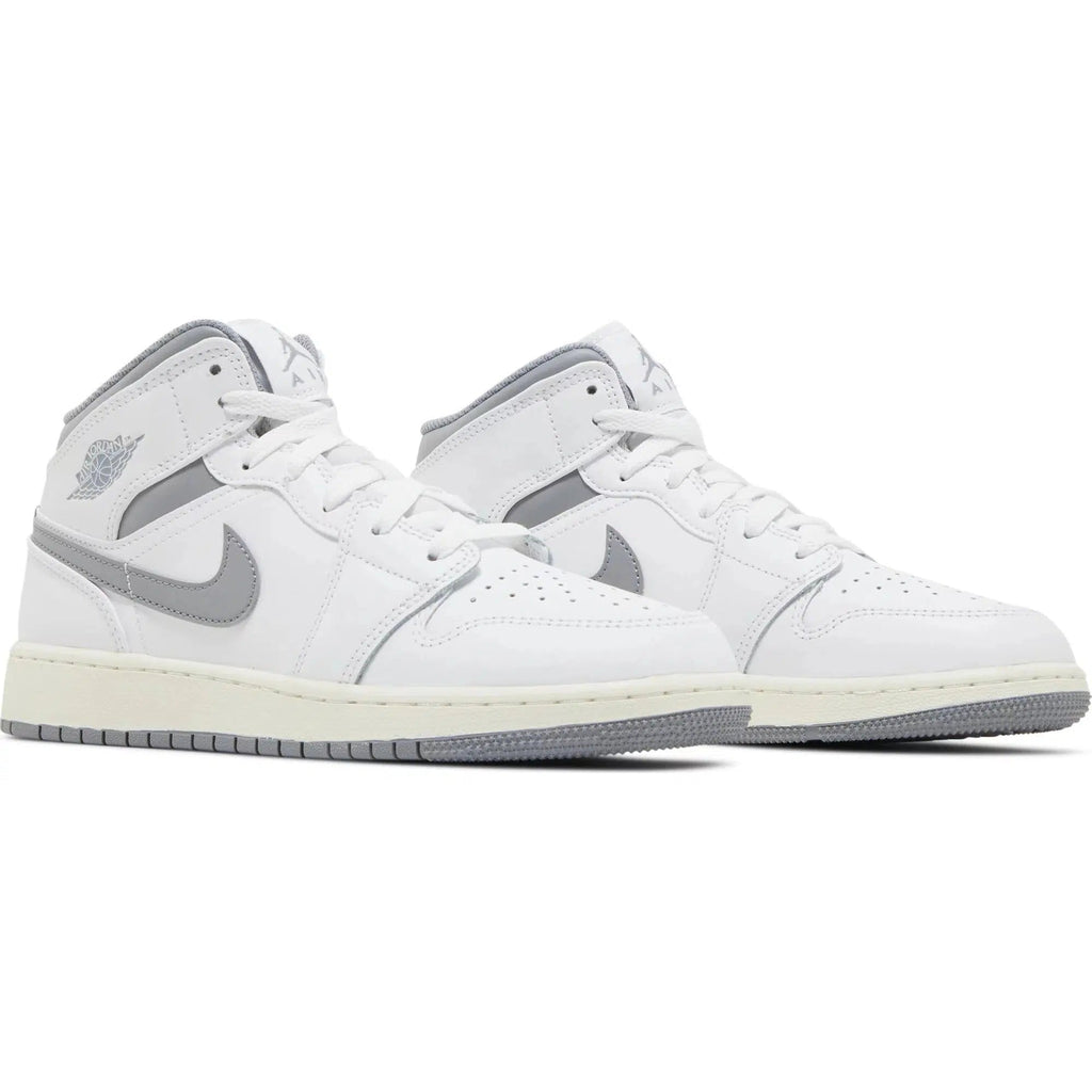 Nike Air Jordan 1 Mid Vintage White (GS) product image 5, provided for visual reference and product detail review