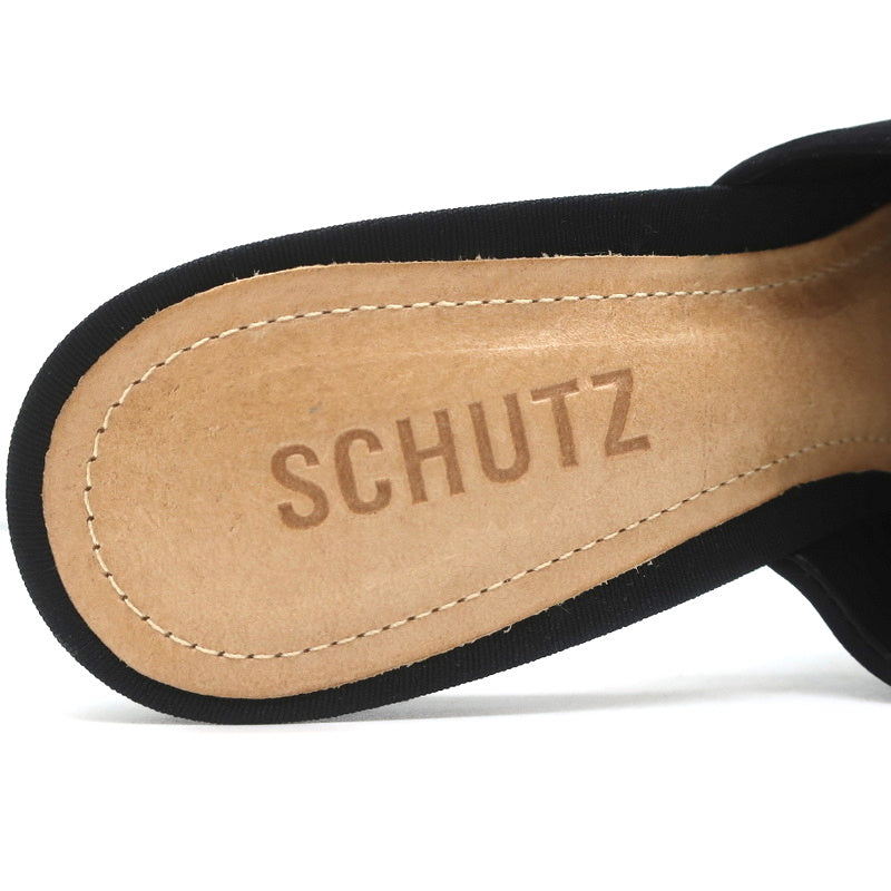 Schutz Crystal-Trim Mules Heliconia Black Suede Size 6 Pointed Toe Heels product image 10, provided for visual reference and
