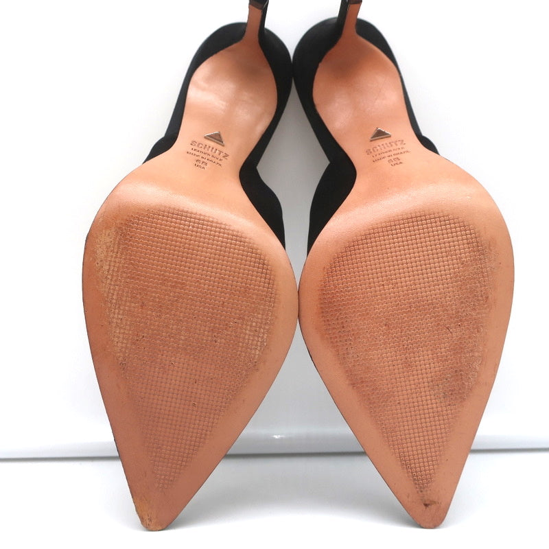 Schutz Crystal-Trim Mules Heliconia Black Suede Size 6 Pointed Toe Heels product image 11, provided for visual reference and