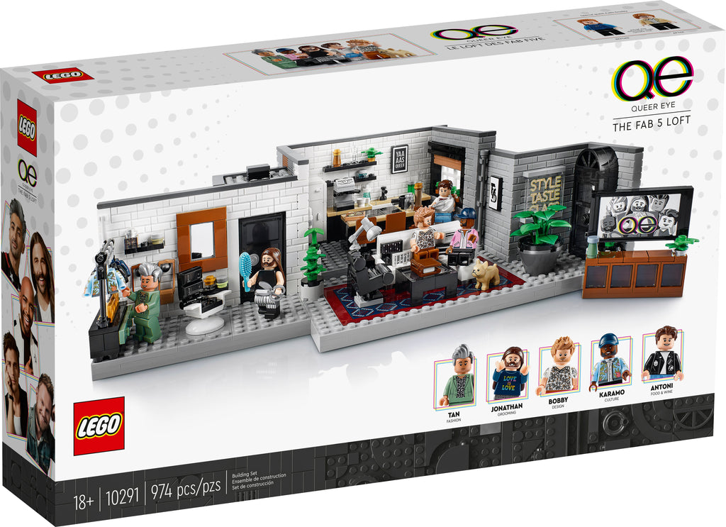 10291 LEGO Queer Eye Fab 5 Loft product image 1, provided for visual reference and product detail review