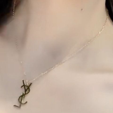 2022 New Titanium Steel Letter YS Necklace product image 5, provided for visual reference and product detail review