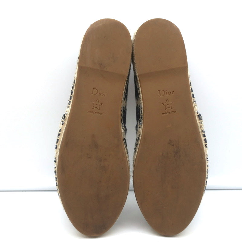 Christian Dior Granville D-Stripes Logo Embroidered Espadrilles Navy Size 37 product image 10, provided for visual reference