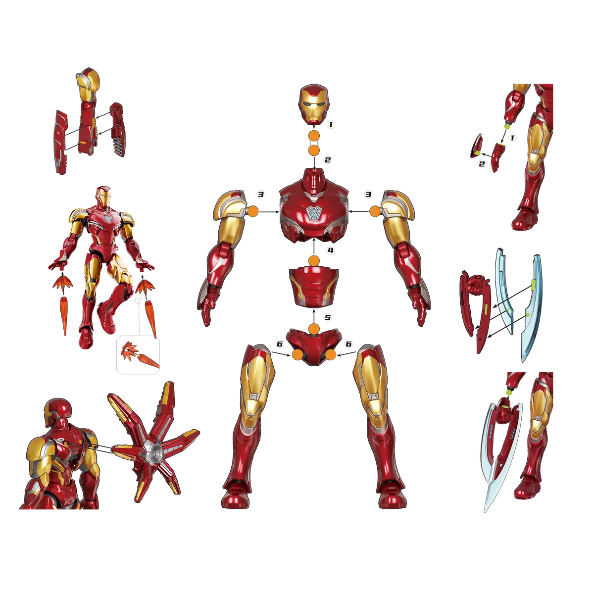 Marvel Infinity Saga Champion Class 01 Iron Man MK85 Model Kits | Blokees product image 3, provided for visual reference and