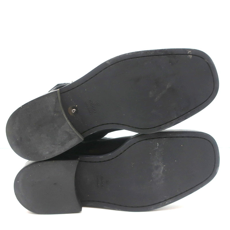 Gucci Mid-Calf Motorcycle Boots Black Leather Size 6 product image 12, provided for visual reference and product detail