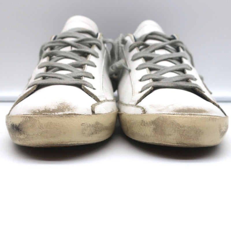 Golden Goose Superstar Low Top Sneakers White & Navy Leather Size 37 product image 5, provided for visual reference and