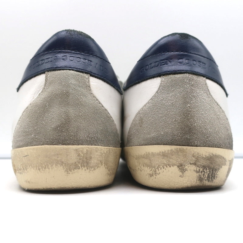 Golden Goose Superstar Low Top Sneakers White & Navy Leather Size 37 product image 8, provided for visual reference and