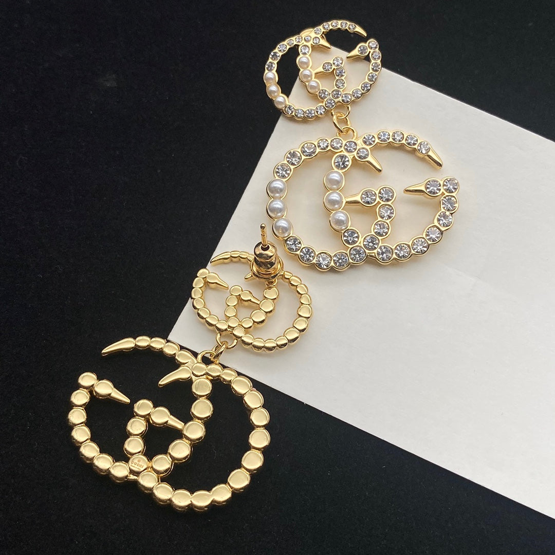 Unisex gold earrings product image 6, provided for visual reference and product detail review