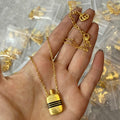 Unisex gold necklace product image 1, provided for visual reference and product detail review