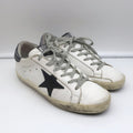 Golden Goose Superstar Glitter Heel Tab Sneakers White & Black Leather Size 38 product image 1, provided for visual