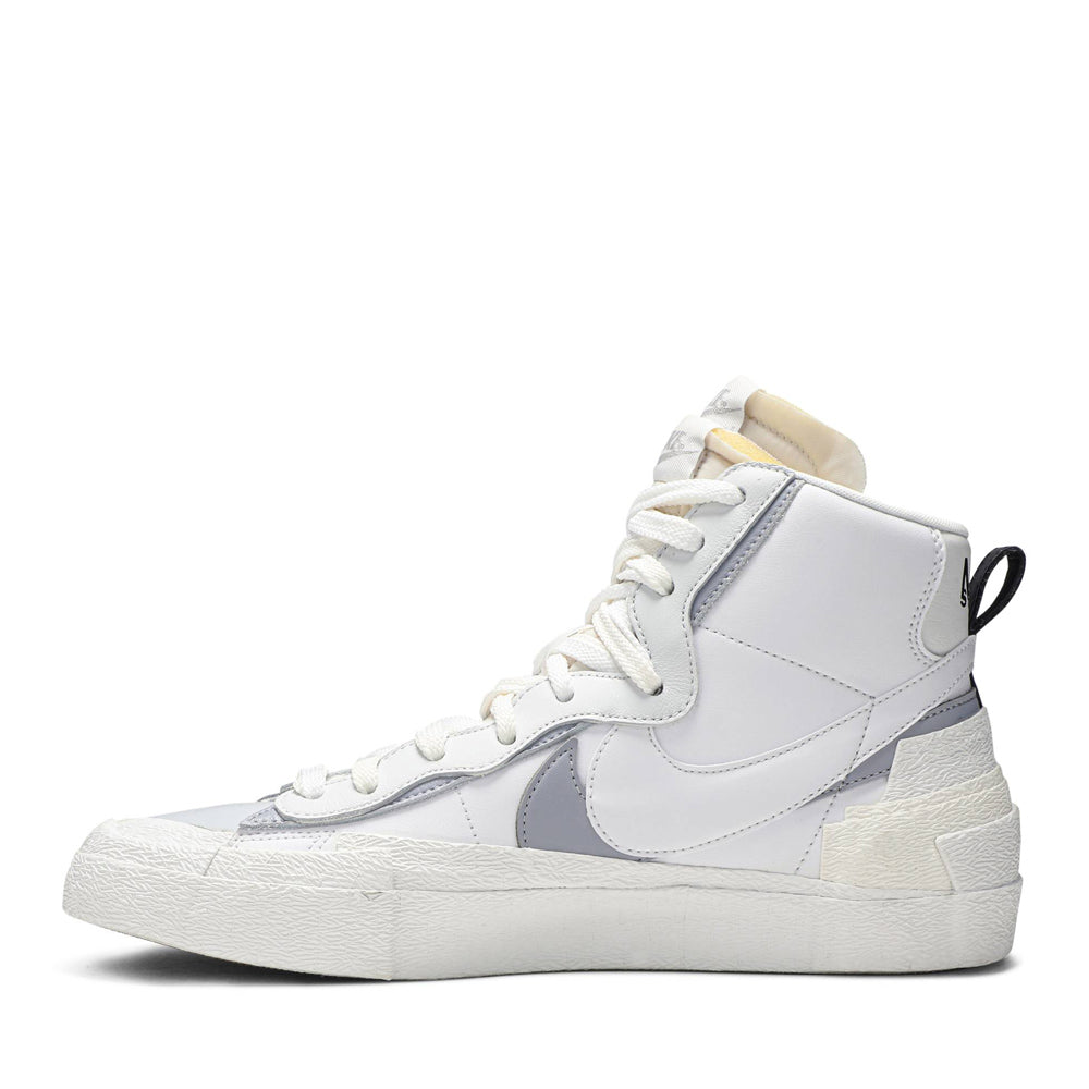 Nike X Sacai Mid Blazer White Wolf Grey (New) product image 2, provided for visual reference and product detail review