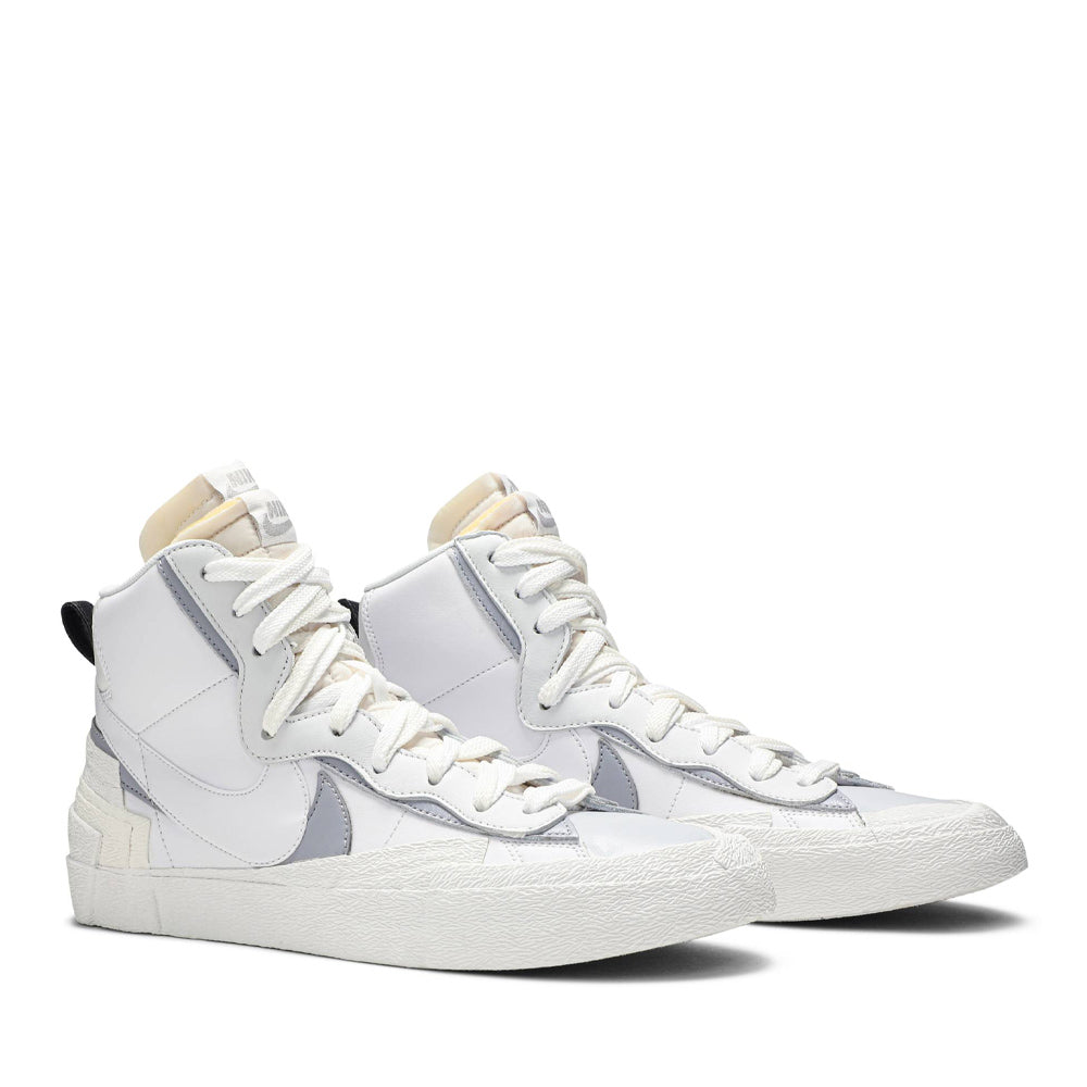 Nike X Sacai Mid Blazer White Wolf Grey (New) product image 3, provided for visual reference and product detail review