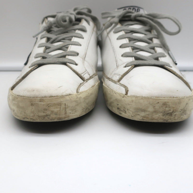 Golden Goose Superstar Glitter Heel Tab Sneakers White & Black Leather Size 38 product image 5, provided for visual