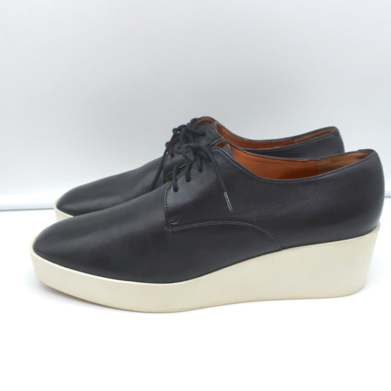 Robert Clergerie Platform Derby Wedges Lindsey Black Leather Size 41 product image 5, provided for visual reference and