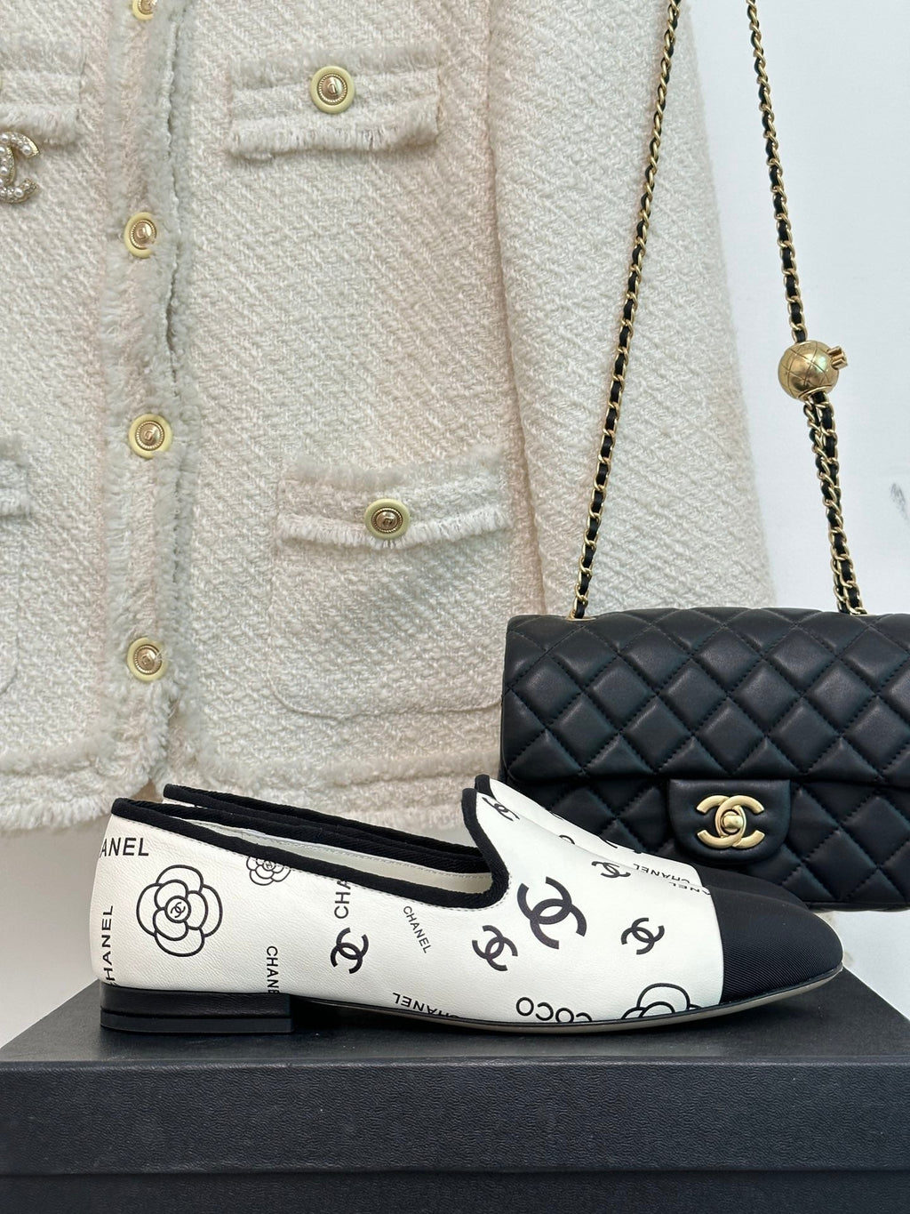 2023 CC double C print loafers-S30 product image 3, provided for visual reference and product detail review