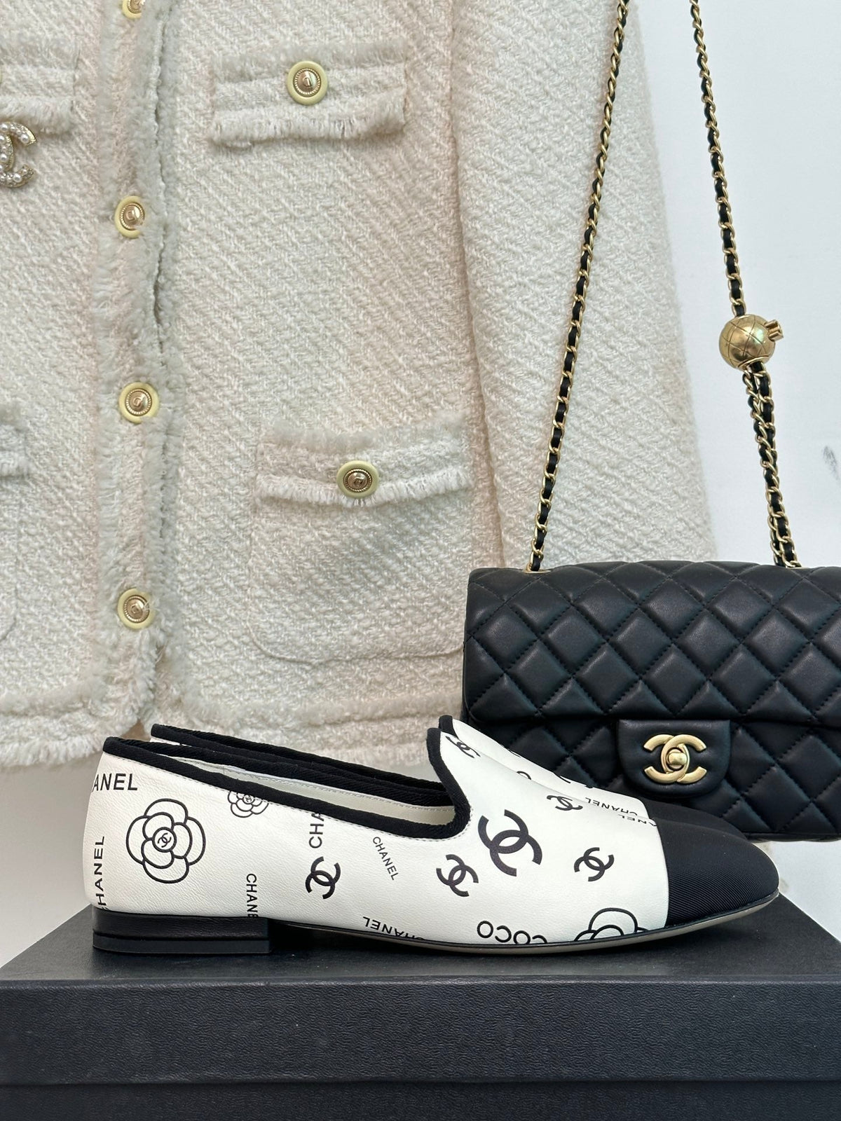 2023 CC double C print loafers-S30 product image 3, provided for visual reference and product detail review