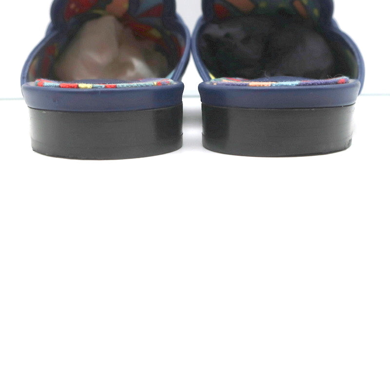 Hermes Oz Kelly Mules Bleu Maritime Leather Palladium Hardware Size 39 product image 9, provided for visual reference and