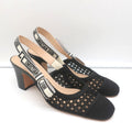 Christian Dior Dior &Moi Slingback Pumps Black Cannage Embroidery Size 41 NEW product image 1, provided for visual reference
