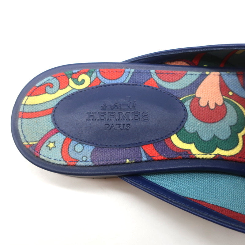Hermes Oz Kelly Mules Bleu Maritime Leather Palladium Hardware Size 39 product image 10, provided for visual reference and