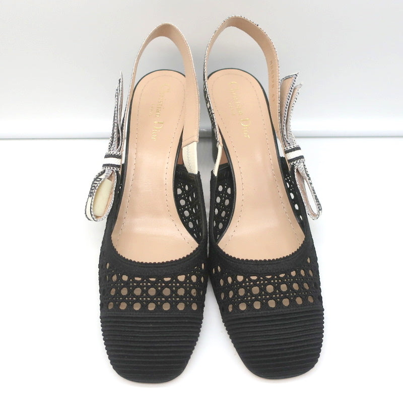 Christian Dior Dior &Moi Slingback Pumps Black Cannage Embroidery Size 41 NEW product image 3, provided for visual reference