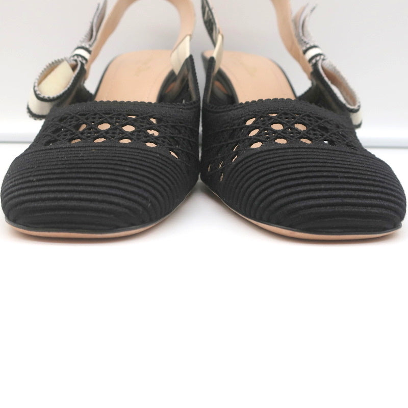 Christian Dior Dior &Moi Slingback Pumps Black Cannage Embroidery Size 41 NEW product image 4, provided for visual reference