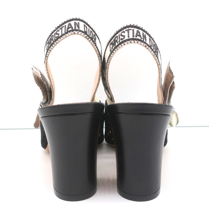 Christian Dior Dior &Moi Slingback Pumps Black Cannage Embroidery Size 41 NEW product image 7, provided for visual reference