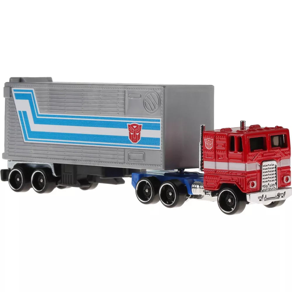Hot Wheels Track Fleet Transformers Optimus Prime Cab & Trailer 1/64 Scale product image 3, provided for visual reference