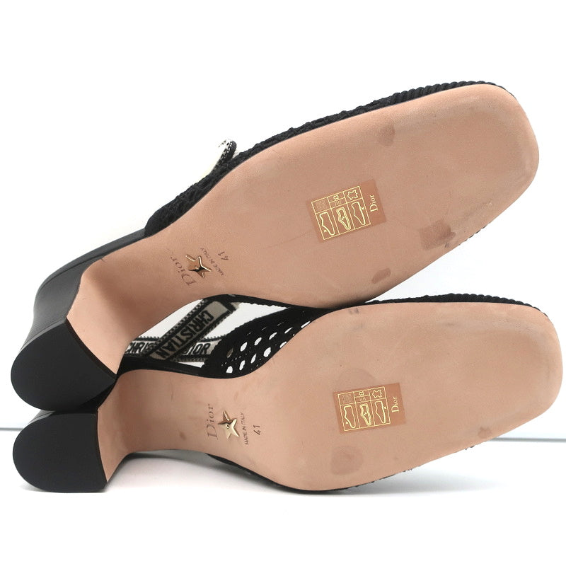 Christian Dior Dior &Moi Slingback Pumps Black Cannage Embroidery Size 41 NEW product image 10, provided for visual