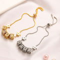 Electroplated titanium steel full diamond bracelet necklace product image 1, provided for visual reference and product