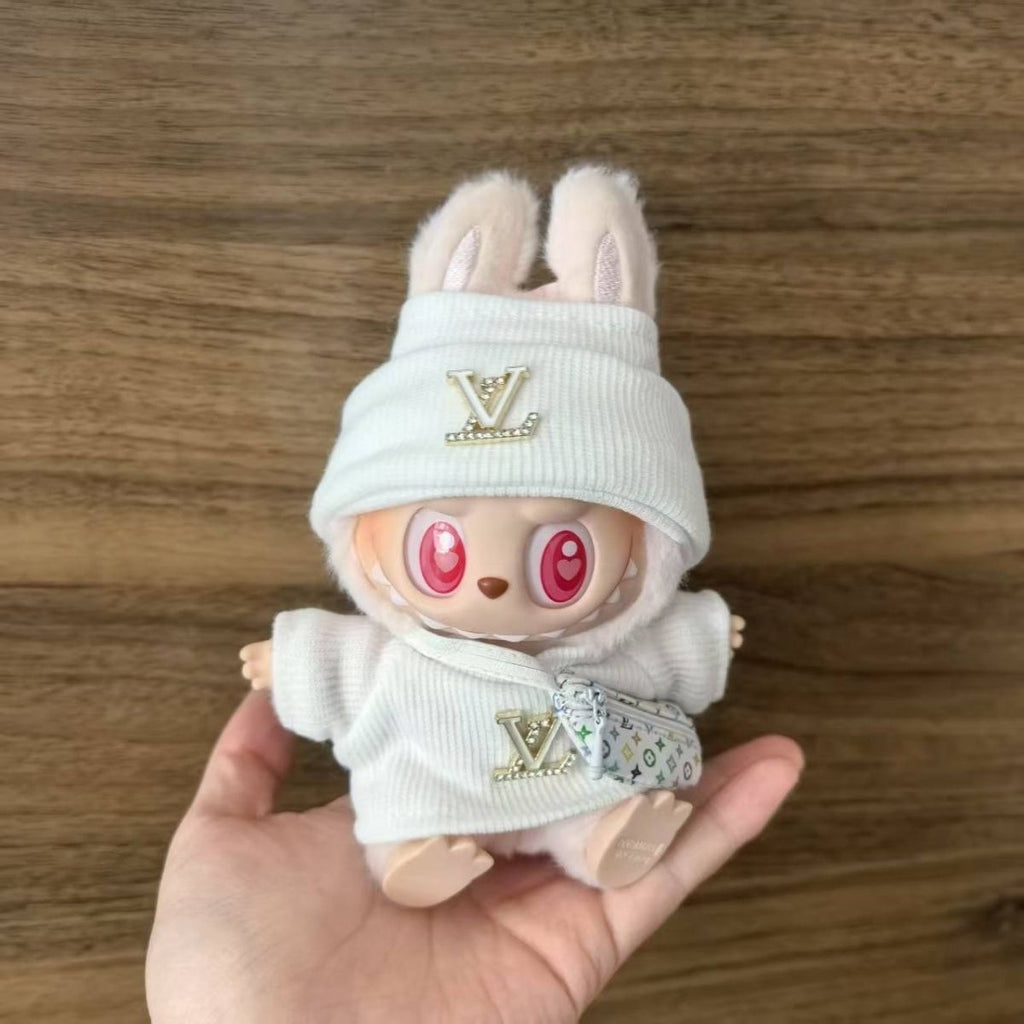 [Baby + Baby Clothes] First and second generation keychain Labubu clothes pendant Labubu baby clothes big brand set