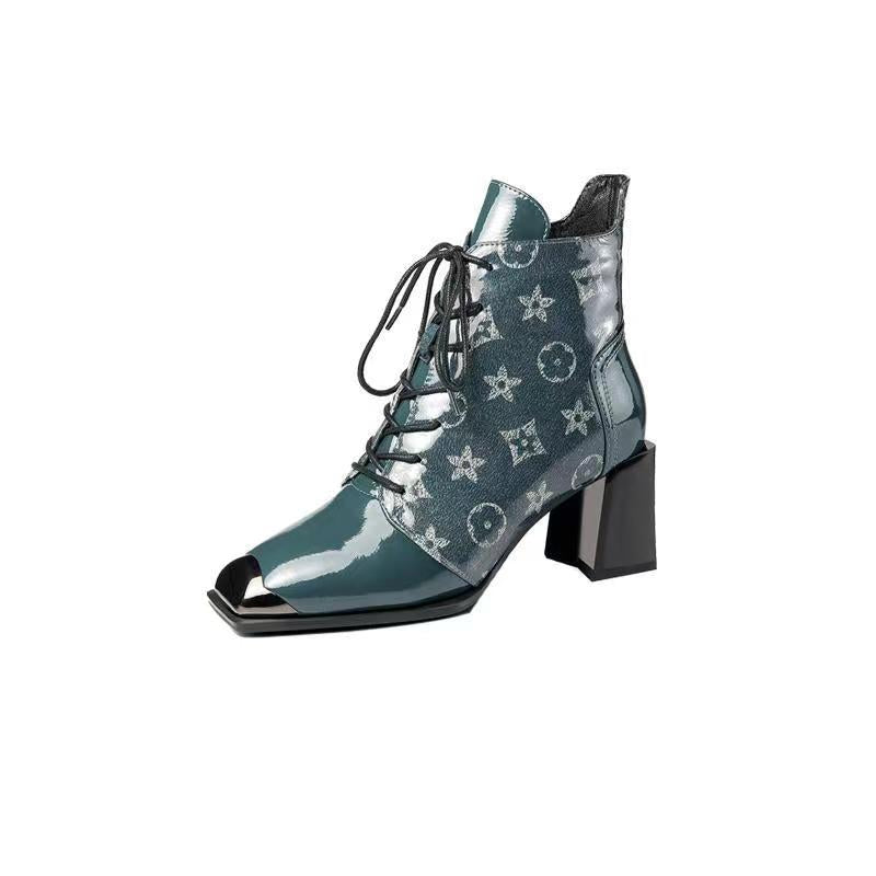 New Fashion Retro bright cortex Short Boots product image 2, provided for visual reference and product detail review