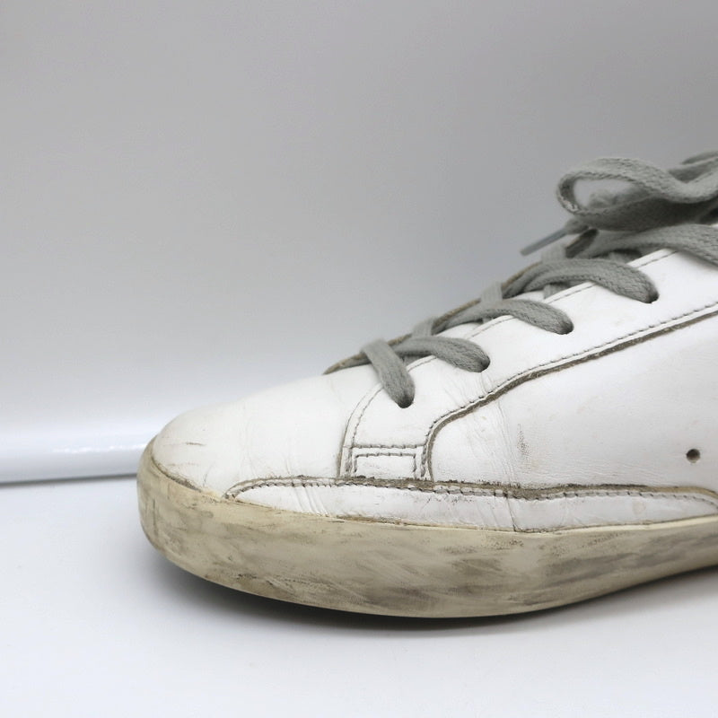 Golden Goose Superstar Glitter Heel Tab Sneakers White & Black Leather Size 38 product image 8, provided for visual