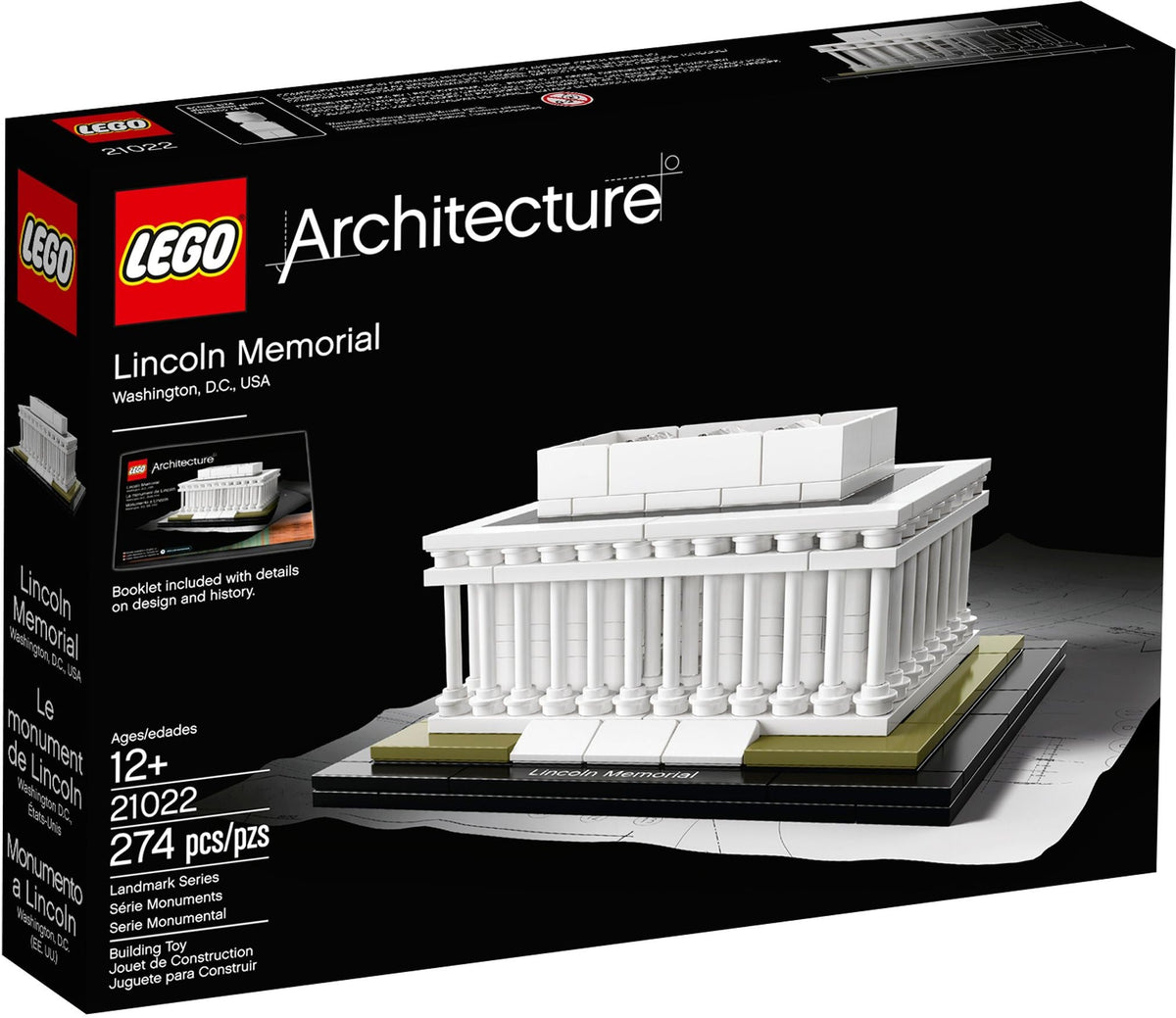 21022 LEGO Lincoln Memorial PRE-OWNED CERTIFIED product image 1, provided for visual reference and product detail review