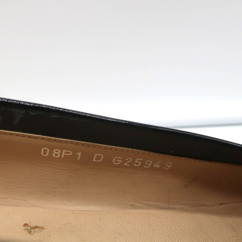 08P CC Loafers Black Patent Leather Size 39.5 Slip-On Flats product image 11, provided for visual reference and product