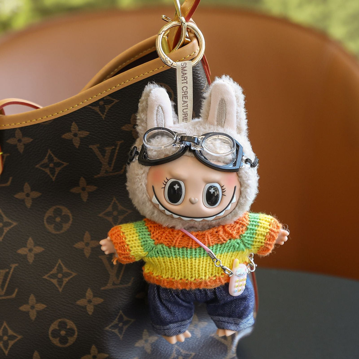 (Baby + clothes) Sitting party baby clothes plush vinyl face doll bag pendant girl gift product image 17, provided for