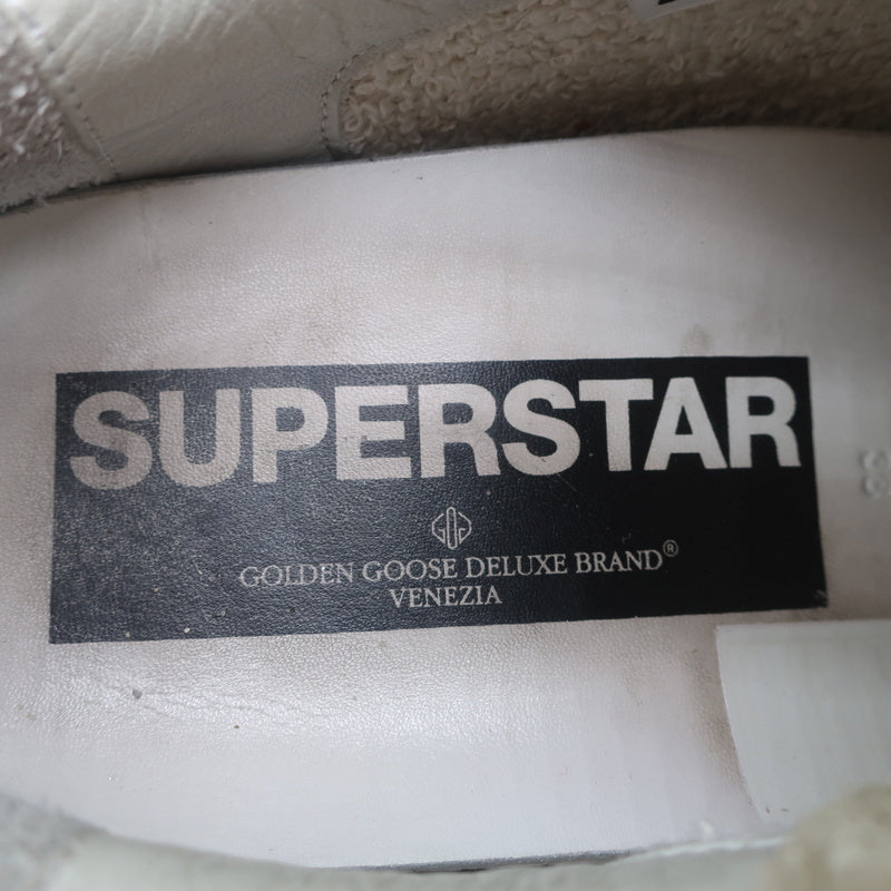 Golden Goose Superstar Glitter Heel Tab Sneakers White & Black Leather Size 38 product image 9, provided for visual