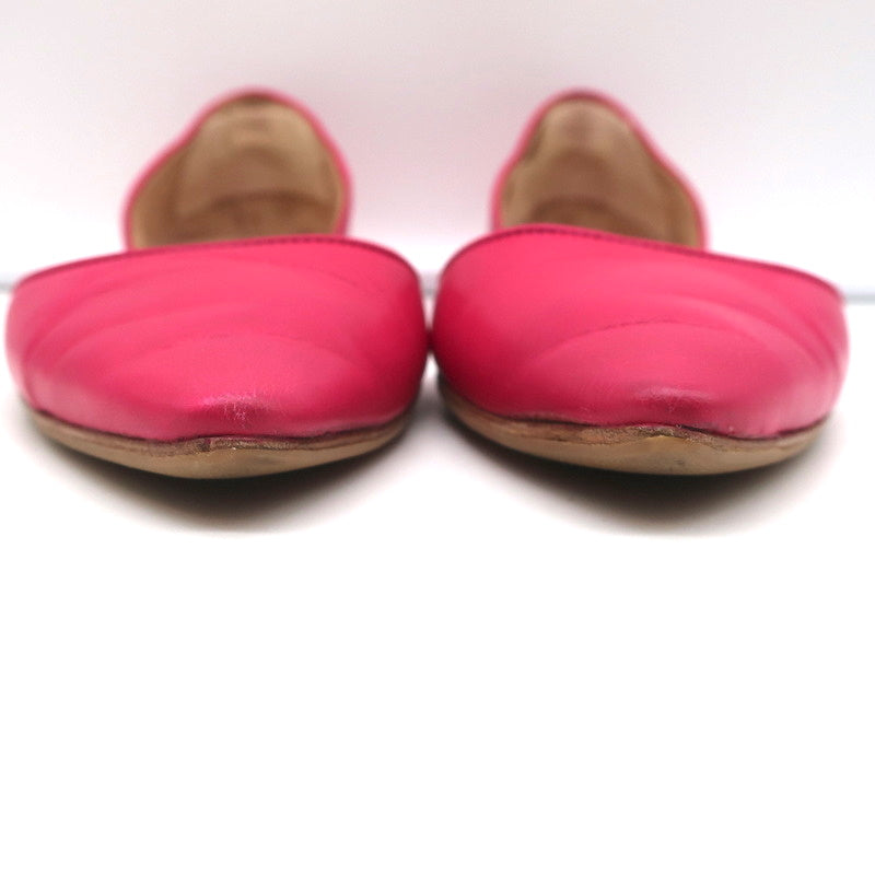 Manolo Blahnik d'Orsay Pointed Toe Flats Soussaba Fuchsia Leather Size 36.5 product image 5, provided for visual reference