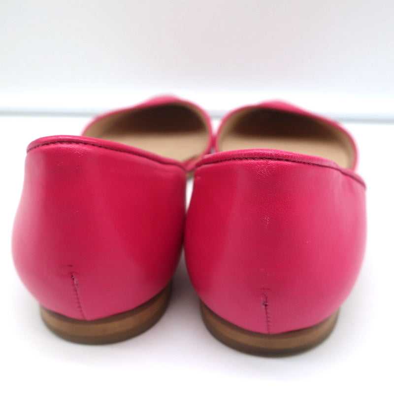 Manolo Blahnik d'Orsay Pointed Toe Flats Soussaba Fuchsia Leather Size 36.5 product image 9, provided for visual reference