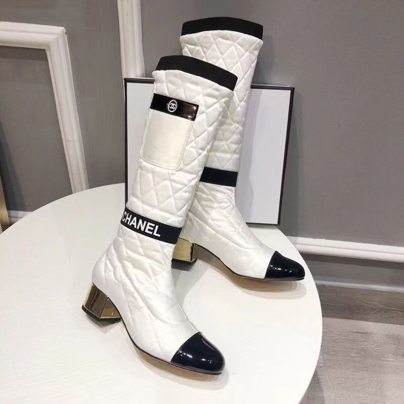 New Fashion Color matching diamond grid Long boots product image 4, provided for visual reference and product detail review