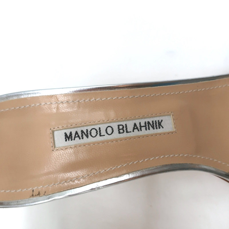 Ankle Strap Sandals Silver Metallic Leather Size 41.5 product image 10, provided for visual reference and product detail