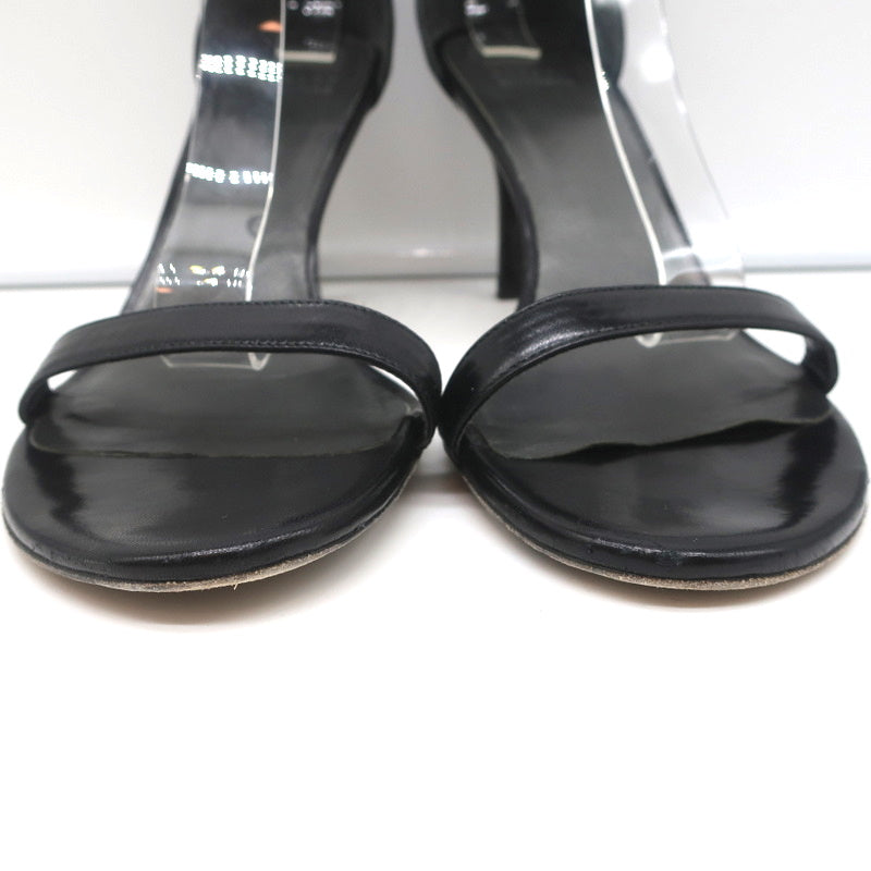 Stuart Weitzman Nunaked Ankle Strap Sandals Black Leather Size 10.5 product image 4, provided for visual reference and