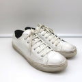Saint Laurent Cap Toe Low Top Sneakers White Leather Size 40.5 product image 1, provided for visual reference and product
