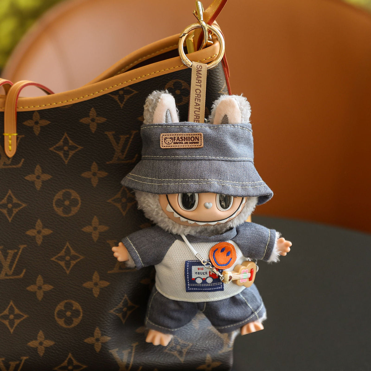 (Baby + clothes) Sitting party baby clothes plush vinyl face doll bag pendant girl gift product image 31, provided for