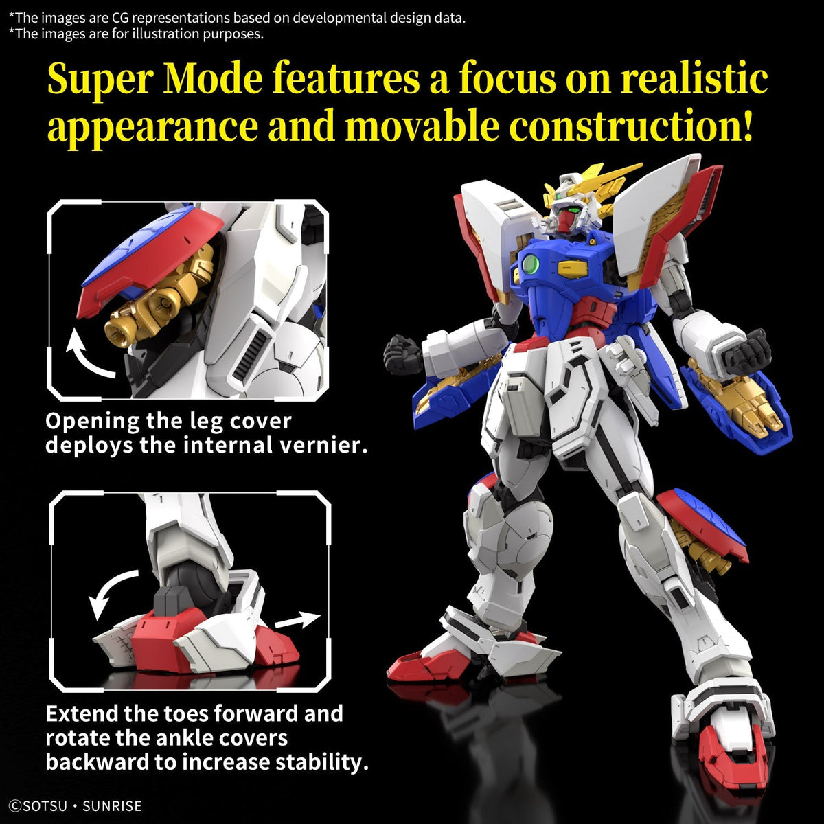 Gundam 1/144 RG #42 G Gundam GF13-017NJ Shining Gundam Model Kit product image 4, provided for visual reference and product