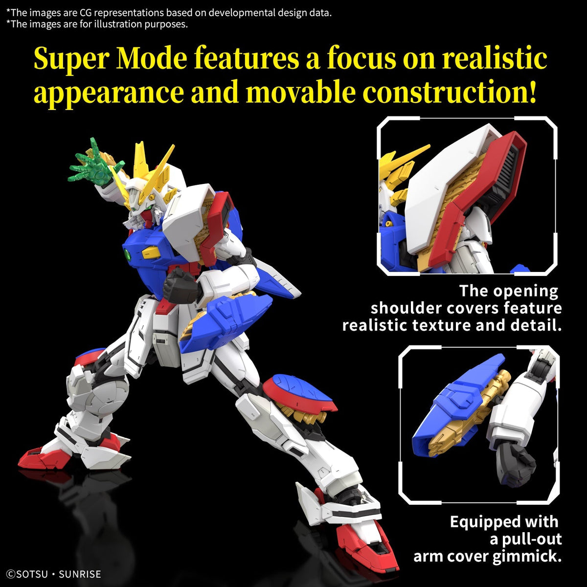 Gundam 1/144 RG #42 G Gundam GF13-017NJ Shining Gundam Model Kit product image 5, provided for visual reference and product